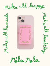 【ロラロラ×サキ】レタリンググリップ/ROLAROLA X SAKI LETTERING GRIP TOK LIGHT PINK