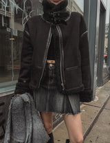 [MADE/UNISEX] double buckle high neck mustang