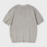 ボリュームラインハーフスリーブニット/VOLUME LINE HALF SLEEVE KNIT (GREISH BEIGE)