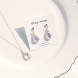 ヨンロンクリスタルイヤリング&ネックレスセット / Younglong Crystal Earrings & Necklace set