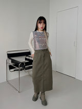 リーフ コットン ロングスカート / no.6181 Leaf Cotton Long Skirt (3color)