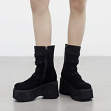 Luce suede belt boots