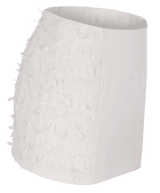 フラップメッシュリボンスカート / [Seow] Flap mesh ribbon sk, white