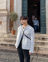 Extended Sleeve Tweed Jacket (6595750625398)