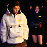 [UNISEX] EMT Bag Anorak Faux-Shearling Coat (White) (6656029163638)