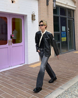 TR2445 ドミンゴデニム / TR2445 Domingo Black Blue Denim (XS–L)
