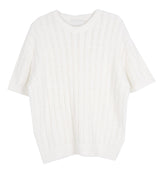 No.0198 バックルSラウンドハーフニット