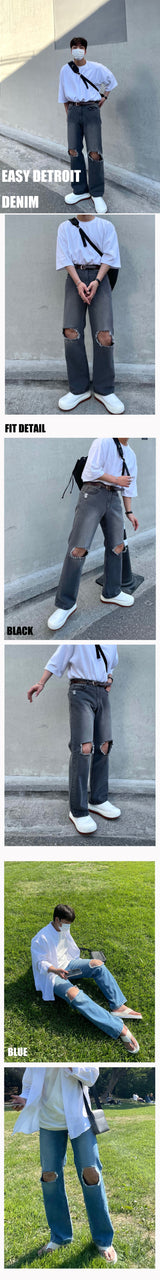 イージーデストロイデニムパンツ