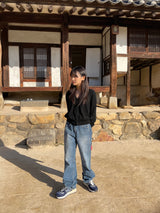 Basic side line point denim