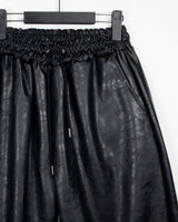 レザーストリングワイドパンツ/Leather String Wide Pants (2color)