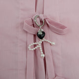 ribbon keyring - black.