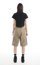  BERMUDA DRAWSTRING PANTS_KHAKI
