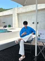 バイオウォッシングクーリングオーバーフィットリネンシャツ / LMN Bio-Washing Cooling Oversized Fit Linen Shirt (5 colors)
