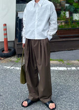 パディングベルトワイドパンツ
