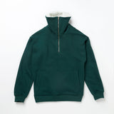 FLEECE COLLAR HALF ZIP CREW_olive (6640103424118)