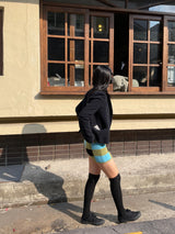 チェック柄ニットミニスカート