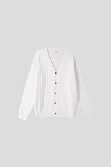 LMN Y-neck Cable Cardigan (9 colors)