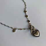 eh ユニークハートサージカルトグルバーネックレス/eh Unique Heart Surgical Toggle Bar Necklace