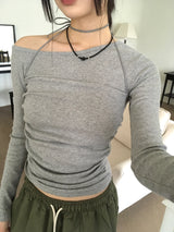 [SET] Signal Layered Tank Top One Shoulder T-Shirt