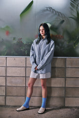EARTH-COLOR PLEATS SHIRT (Cloudy Sky) / アースカラープリーツシャツ