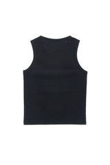 ロゴノースリーブトップ / LOGO SLEEVELESS TOP (BLACK)