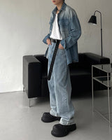 Xレイジーンズ/SI X-ray wide denim Jeans (Light Blue)