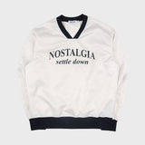 NOSTALGIA SATIN SWEATSHIRT (WHITE) (6675323289718)