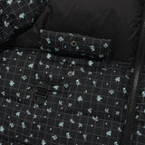 COLORING GRID PATTERN CROP DOWN JUMPER [BLACK]