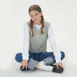CABLE KNIT VEST_MINT (6610822234230)
