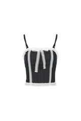 06ウールチェックレースビスチェ / 0 6 wool check lace bustier (4579932831862)