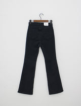 no.740 ピーチブラッシュブーツカットパンツ/no.740 Peach brushed black bootcut pants