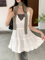 メイチフェスティバル タイシャーリングクロップタンクトップマフラーセット / [Muffler Set] Meichi Festival Tie Shirring Crop Tank Top