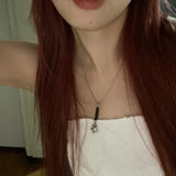 Black drop-star necklace