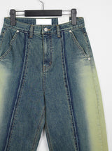 ストレートウォッシュドデニムパンツ/no.5187 Straight Washed Denim Pants (2color)