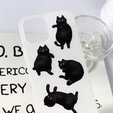 ファットキャットトランスルーセントブラックフォーンケース / Fat Cat Translucent balck Phone Case