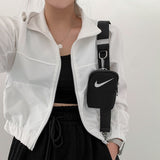 high neck windbreaker