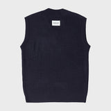 バッジニットベスト/BADGE KNIT VEST (NAVY)