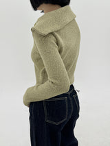 ボカシニットビッグカラーカーディガン / Bokashi Knit Big Collar Cardigan (2color)