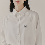ラグランスリットシャツ / RAGLAN SLIT SHIRT_WHITE