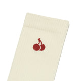 モノチェリーカラーコンビネーションソックス／MONO CHERRY COLOR COMBINATION SOCKS [IVORY]