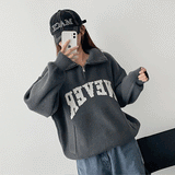 Never Warm Thick Half Zip-Up Knitwear