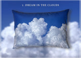 Photo lettering double-sided pillowcase / DREAM IN THE CLOUDS