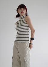ポーラーストライプスリーブレストップ/Polar Stripe Sleeveless (2color)