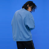 Square point Sweatshirts [Dusty-blue] (6591813419126)