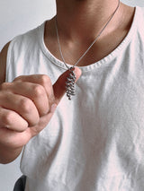 piercing (8) weave necklace (size: 2type)