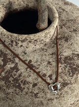 Heart Ethnic Suede Necklace