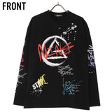 落書きプリントロングスリーブTシャツ / HAND DRAWING L/S (4592245538934)