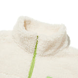 KIRSH X MISAKI KAWAI FLEECE MIX PATCH STADIUM JACKET [IVORY]