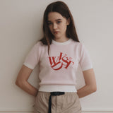 ロゴクロップニット/Logo crop Knit [2 Color]