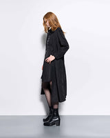  Throat Latch Trench Coat _ Black